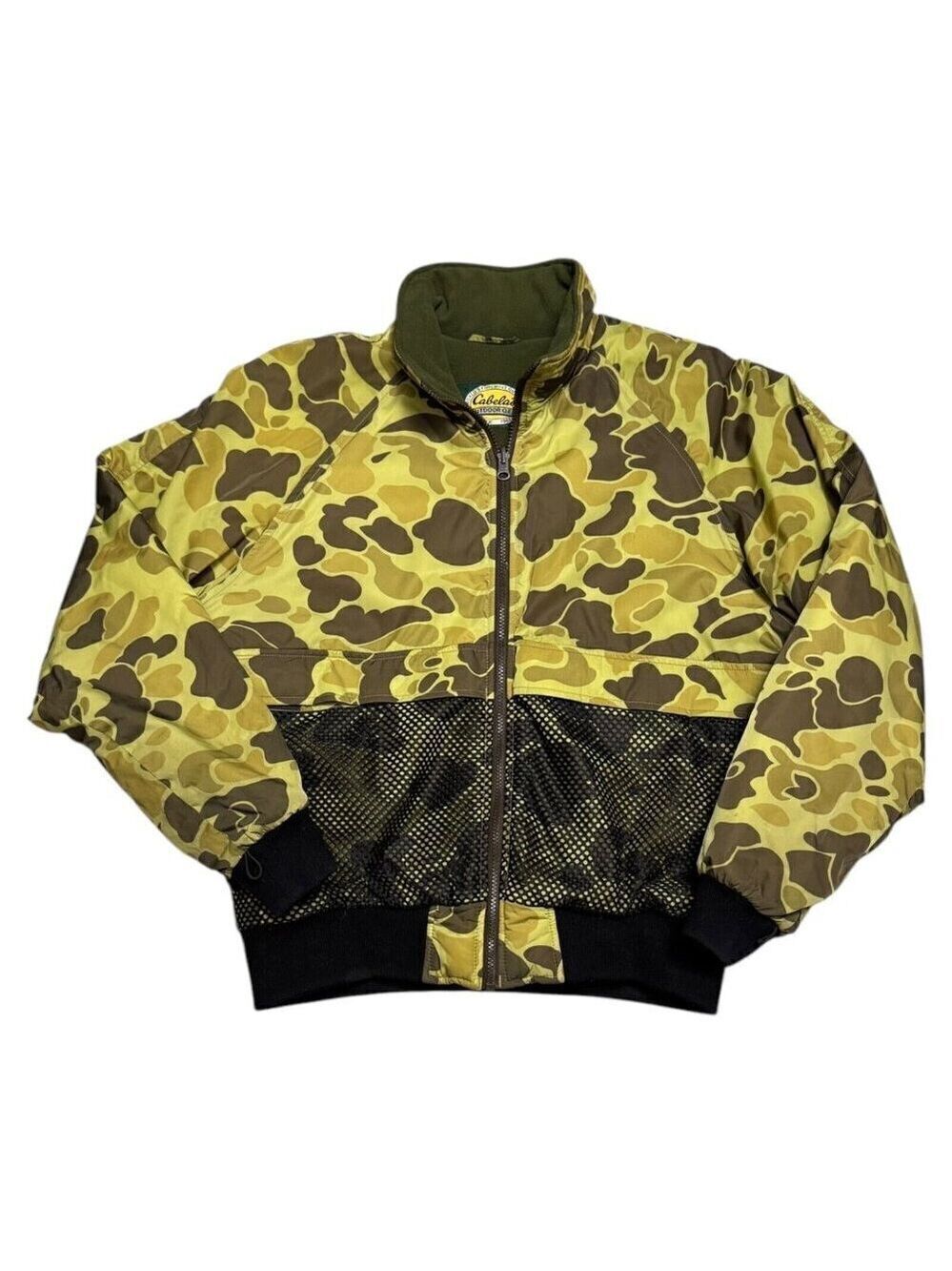 CABELAS Camo Outdoor Puffer Parka Hunting Insulated Winter Jacket Mens Medium